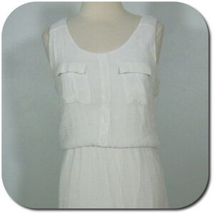 J DEE Maxi Dress L LARGE Womens Ivory Tank Textured